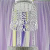 10 "Okrągłe Luksusowe Akrylowe Kryształowe Strands 2 Tier Wedding Cake Stand of Party Decoration