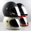 Motorcykelhjälm Co Thompson Ghost Rider Racing Glänsande vintagehjälmar Full ansiktshjälm med Visor Capacete Casco Moto
