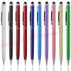 Muti-fuction kapacitiv stylus beröring penna 2 i 1 bollpunkt penna pekskärmpenna för iPad iPhone 6 7 8 Samsung Tablet PC