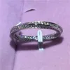 Kors smycken älskare 925 sterling silver ring bana inställning 5a zircon cz sten engagemang bröllop band ringar för kvinnor brudal