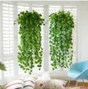 200cm Length Artificial Silk Plastic Simulation Climbing Vines Green Leaf Ivy Rattan for Home Decor Bar Restaurant Decoration