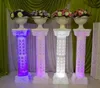 Hochzeitsdekoration, römische Säule, Willkommensbereich, Säule mit LED-Lichtern, glänzendes Partyzubehör, 4 Stück