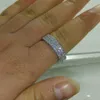 choucong Gioielli di moda 10KT Oro Filled White Stone 5A Zircon Stone Band Wedding Ring Sz 5-11 Regalo di trasporto libero
