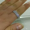 choucong mode smycken 10kt guld fylld vit sten 5a zircon stenband bröllop ring sz 5-11 gratis fraktgåva