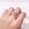 Bague de marque Punk en argent pour femme, anneau de marque à la mode, or Rose, acier inoxydable, vert ambre, bijoux pour hommes et femmes