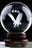 Quartz Clear Magic Crystal Healing Ball Sphere Eagle Painted Ornament