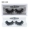 1200 paires 20Style 3d Mink Hair Fake Eyellash 100 épais de vis de vison réel faux cils Extension naturelle faux cils faux lashe3646021