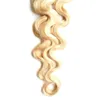 The color of P27/613 Micro Loop Ring Links Human Hair Extensions 1g/strand 100 SBlonde Remy Hair Body Wave Micro Bead Hair Pieces