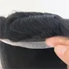 Mänskligt hår Full Lace Toupee för män Alla Swiss Lace Mens Toupee Replacement System Slitstarka Andliga Naturliga Hårdrag 8x10 Svart Men Paryk