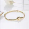 17-21cm European Charms Snake Chain 18 Gold Plated Bracelet Fit Pandora Rose Gold Bracelets Wholesale Fits For Women Jewelry European Beads Charm Dangles