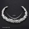 Luxury Clear Crystal Bridal Hair Vine Pearls Wedding Hair Jewelry Accessories Headpiece Women Crowns Pageant JCG0248211696