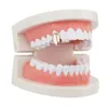 Fantasticdreamer Single Fangs Teeth Grillz 4 Color Smooth Silver Gold Rose Gold Color Grillz Teeth Cheap Teeth Set Hip Hop Men Jew1140809