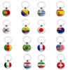 2018 Football Keychain Football Match Key Buckle Metal Country Flag Soccer Fans Souvenir Gift C4123