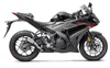 Tkosm motocicleta yzf r3 escape silenciador tubo de aço inoxidável motorbike escape para yamaha yzf r3 2015 2016 2017