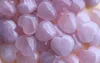 Quarzo rosa naturale a forma di cuore cristallo rosa scolpito palmo amore guarigione gemma amante Gife pietra gemme cuore di cristallo