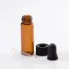 4ml Red-Amber Glass Dropper Bottle Empty Essential Oil Display Vials Perfume Sample Test Bottle LX3289