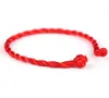 100 PCS/lot mode fil rouge chaîne Bracelet chanceux rouge vert fait à la main corde Bracelet pour femmes hommes bijoux amant