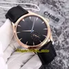 New Master Ultra Thin 1368420 Moon Phase quadrante bianco orologio automatico da uomo cassa in argento cinturino in pelle economici orologi da polso da uomo270Q