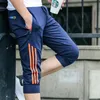 Mens short Joggers Fall pants Men pleated sweatpants keen length slim short masculino Ripped hip hop 3/4 Trousers Summer