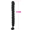 Tressage synthétique Hair Crochet Traids Extensions de cheveux One Piece 82 pouces Kanekalon Fibre tresse 165 gpiece Couleur pure Jumbo Braid 6784272