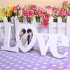 NAI YUE Love Shape Photo Frame Home Decor Decoration Bedroom Desk Ornament Wooden Wedding Casamento Gift