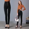 높은 허리 긴 청바지 스트레치 바지 여성 플러스 사이즈 S 사이즈 4 색 4 색 2021