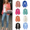 Fashion Women Candy Color Slim Fit Stylish 3/4 Sleeves Suit Jacket Coat Tops H9