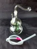 Dubbel vattenflaska kalebass, grossistglas bongs oljevattenrör glas rör oljeriggar rökning