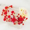 Feis Nieuwe Aankomst Koreaanse Stijl Bruid's Haarjurk Rode Chinese Hand Icraft Artikel Bruiloft Accessoire Haardecoratie