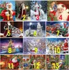 5D DIY Diamond Painting New Year Cross Schitch Full Diamond Mosaic Mosaic Flyser Winter Cannery Pattern Christmas Christmas