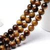 Natural Tiger Eye Stone Round Loose Beads 4-12 MM For Earring Bracelet And Necklace DIY Jewelry Making For Men Women