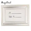 Magideal Piccolo Vintage 2.8 * 1 pollice Photo Frame Style Place Nome Card Carta da tavolo da sposa Porta carte da tavolo Argento / Gold-Great Regali