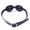 Bondage PU Leather rond Masque Patch blinkers Party Blinder Blinder Black Bought Roll # R45