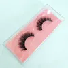 Partihandel 10st 3d mink charmig svart falskt ögonfransar kyskhet makeup skönhet fullband fransar topp eyelash förlängning handgjord privat etikett