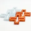 Silicone Cross Teether Tanding Pendant BPA Gratis Safe Nursing Pärlor Swiss Geometric Cross Chewable Smycken Sensory Toy