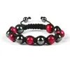 Nouveau mode hommes tissé Bracelet haute qualité 10mm hématite et oeil de tigre perles de pierre Bracelets perlés pour hommes