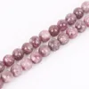 8mm Natural Lepidolite Kamienne Koraliki Okrągłe Luźne Koraliki Spacera do Tworzenia biżuterii 4/6/8/10 / 12mm 15 '' DIY Braceeleklace