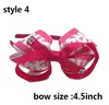 8" Breast Cancer Cheer with Elastic Band for Kids Girls Large Handmade Printed Ribbon Bows Hair Accessories 11style 10pcs