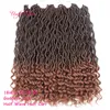 GODDESS LOCS HAIR FASHION 18 pouces Extensions de cheveux au crochet 24 brins 2X tresses au crochet Ombre Kanekalon tressage cheveux bohème serrures 7294107