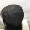 Mänskliga hår peruker Brasilianska Virgin Straight Body Wave Curly 4x4 Lace Parykar 130% Densitet 1B Naturlig Svart För Black Women 10 "-30"