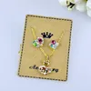 55778cm Kraft Paper Stud Earrings Necklace Tag Jewelry Display Card Ear Stud Hooks Cardboard Tags 100 pcslot9980790