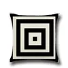 Federa per cuscino croce in bianco e nero Dot Freccia Motivo a onde Federa Cotone Lino Geometria stampata Fodere per cuscino Euro 45 * 45 cm C5532