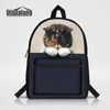 女性のためのキャンバススクールバッグ動物猫印刷レディース旅行ショルダーバッグバッグパックMochilaの女の子ナップザックラップトップバックパックのためのバックパック