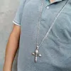 Father Gifts husband gifts Men 316L Stainless steel Large Biker Cross Skull Punk Design Necklace Pendant 6mm 24 inch NK Chain sil5168091