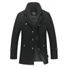 New Winter Warm Coat Men Casual Slim Fit Jacket Thick Windbreaker Woolen Overcoat Palto Jaket Men's Trench Peacoat Jackets 5XL