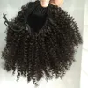 African American Malaysian Kinky Curly Clip In Hair Extensions Real Hair Kinky Curly Drawstring Ponytails Afro Hårstycke