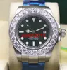 Неиспользованный часы Green Dial 116660 44 мм больше алмазной керамической керамической рамки автоматические механические мужчины часы высокого качества роскошных часов