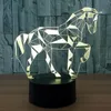 動物馬3D LEDデスクテーブルナイトライトランプ7色子供ギフトホームの装飾＃R45