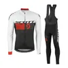 SCOTT Cycling langärmliges Trikot-Trägerhosen-Set, langärmelige Fahrrad-Sportuniform für Herren, bequemer Sport-Jersey-Anzug Y20112102