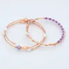 Bracelet en perle d'eau douce en or rose avec bracelet en perle d'eau douce blanche